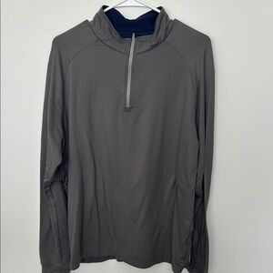 Peter Millar Charcoal Gray Quarter-Zip Pull Over